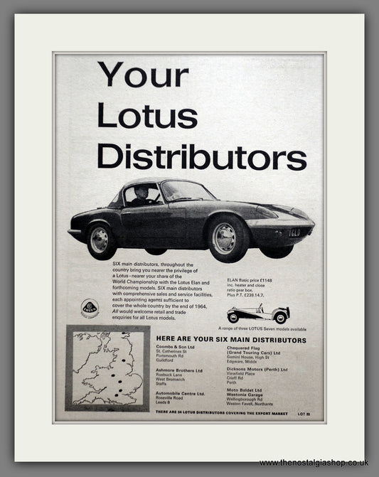 Lotus Elan 1964 Original Advert (ref AD60989)