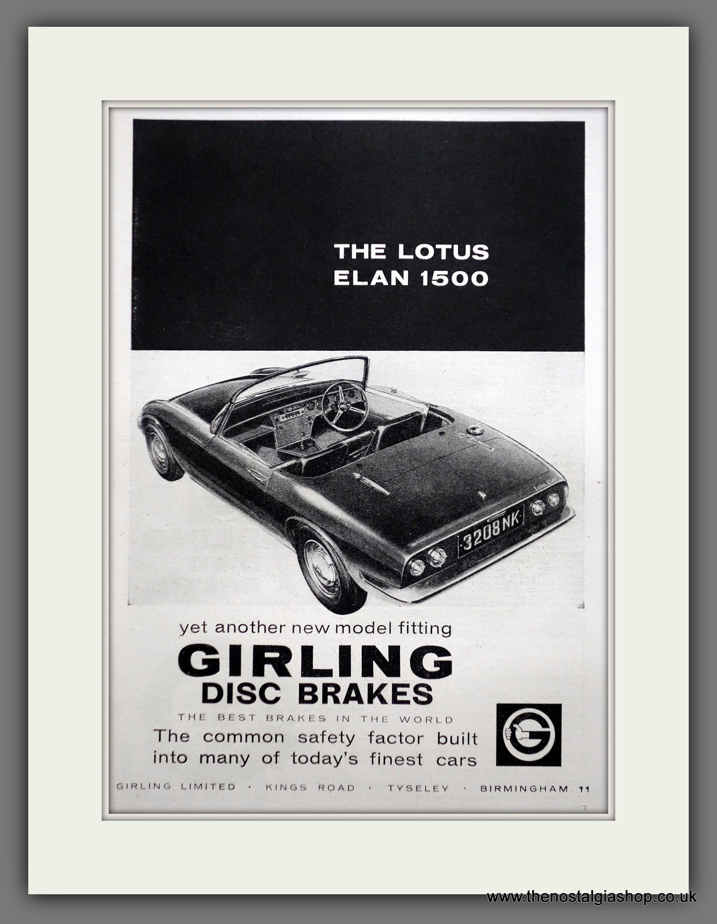 Lotus Elan 1962 Original Advert (ref AD60994)