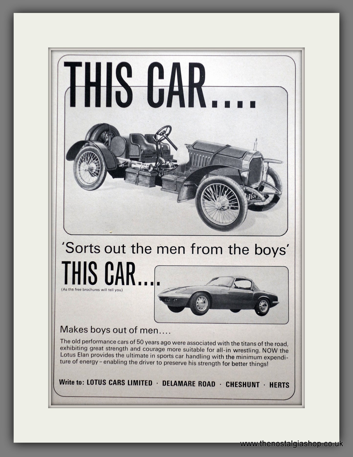 Lotus Elan 1966 Original Advert (ref AD60998)