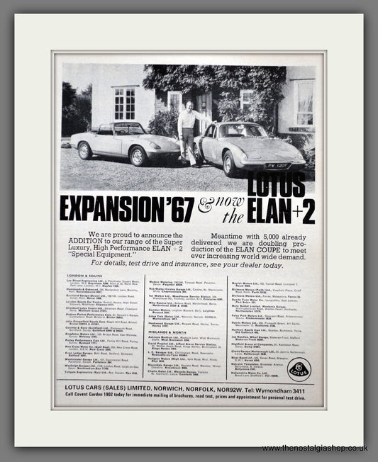 Lotus Elan 1967 Original Advert (ref AD60999)