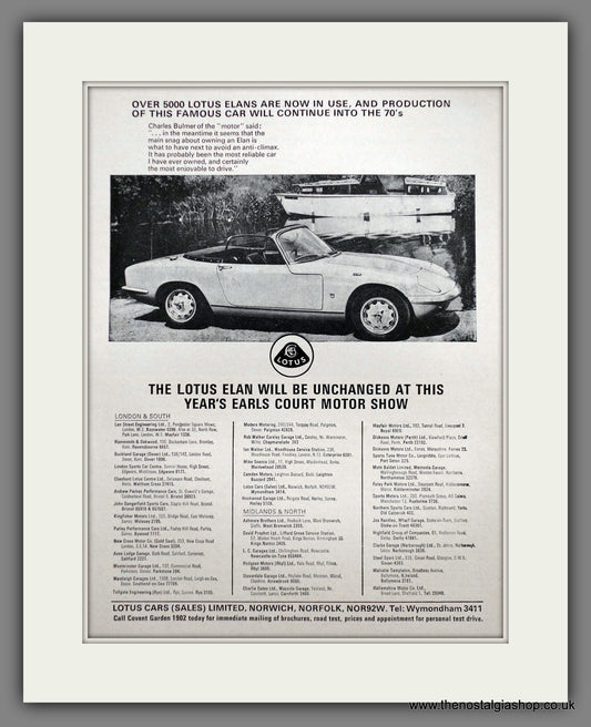 Lotus Elan 1967 Original Advert (ref AD61031)