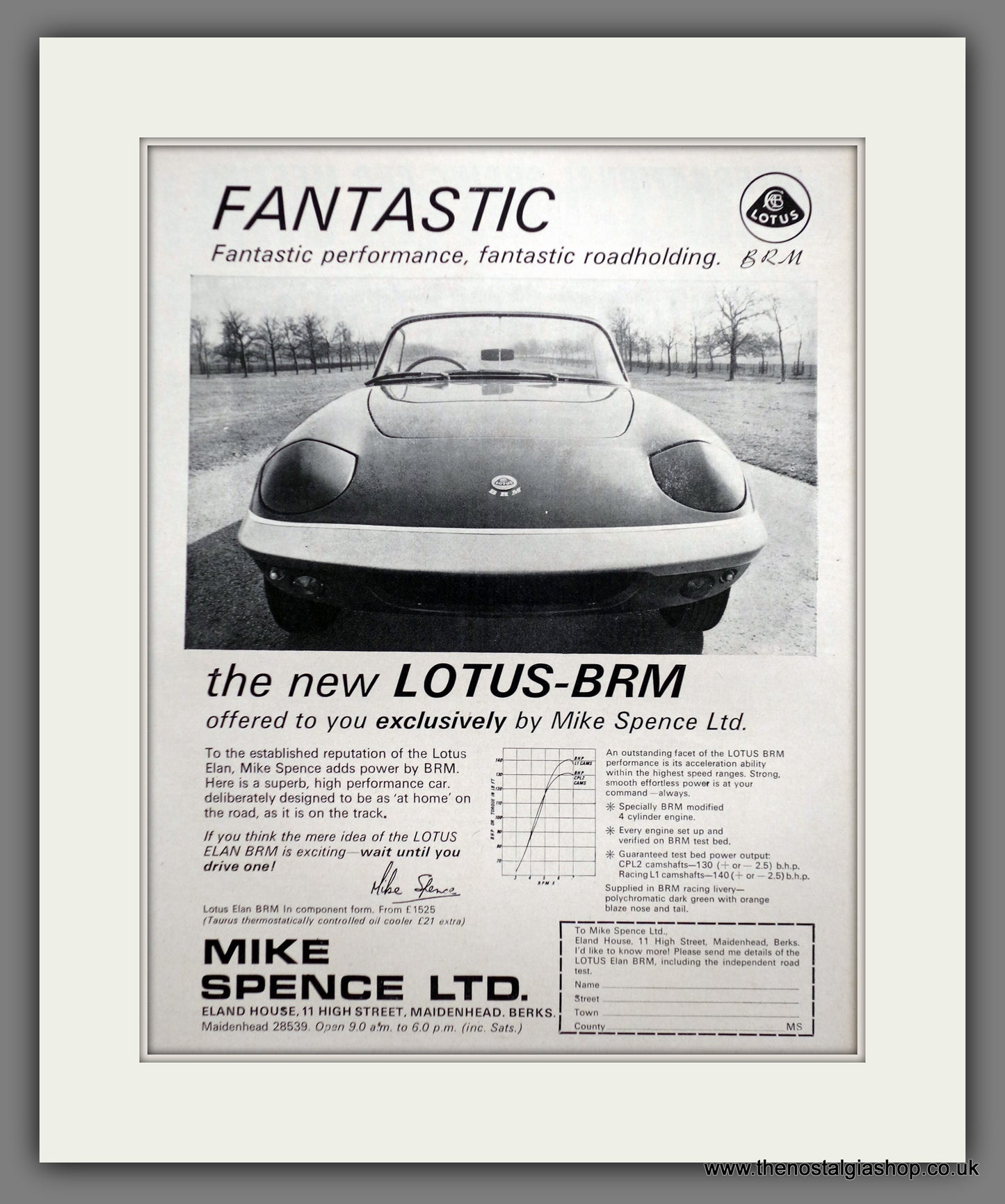 Lotus-BRM Cars. 1967 Original Advert (ref AD61034)