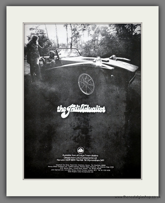 Lotus Seven. 1970 Original Advert (ref AD61157)