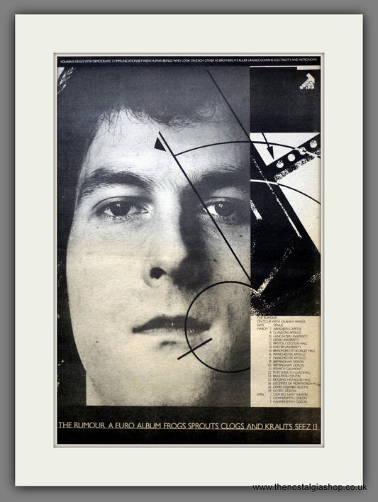 Rumour's (The) Frogs, Sprouts Tour Dates. Original Advert 1979 (ref AD15531)