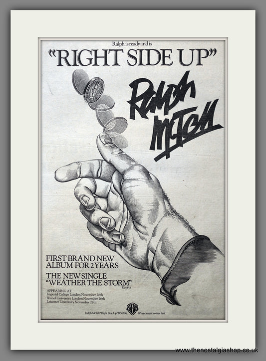 Ralph McTell Right Side Up. Original Advert 1976 (ref AD15537)