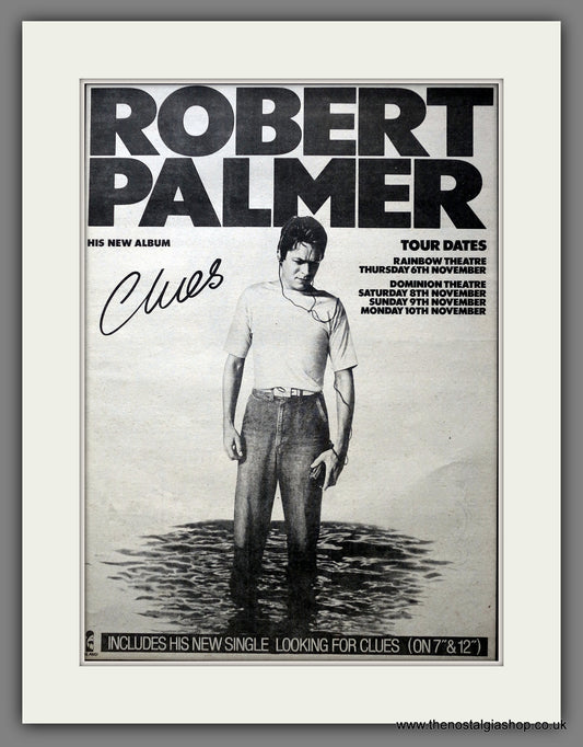 Robert Palmer Clues. Original Advert 1980 (ref AD15538)