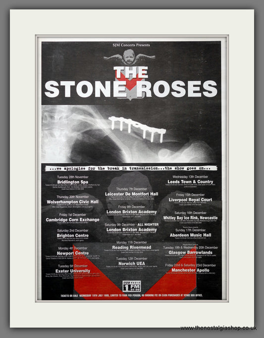 Stone Roses (The) Tour Dates. Original Advert 1995 (ref AD15569)