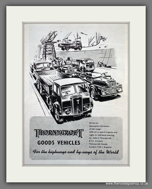 Thornycroft Goods Vehicles. Original Advert 1949 (ref AD61081)