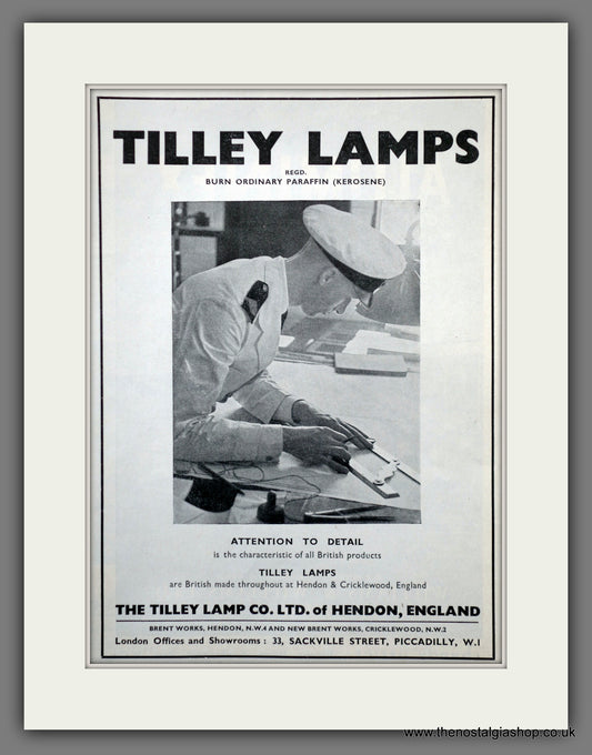 Tilley Lamps. Original Advert 1949 (ref AD61087)