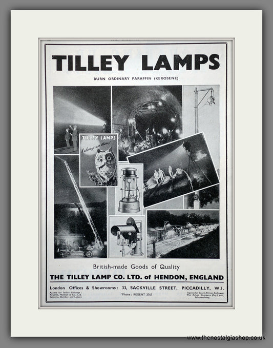 Tilley Lamps. Original Advert 1948 (ref AD61088)