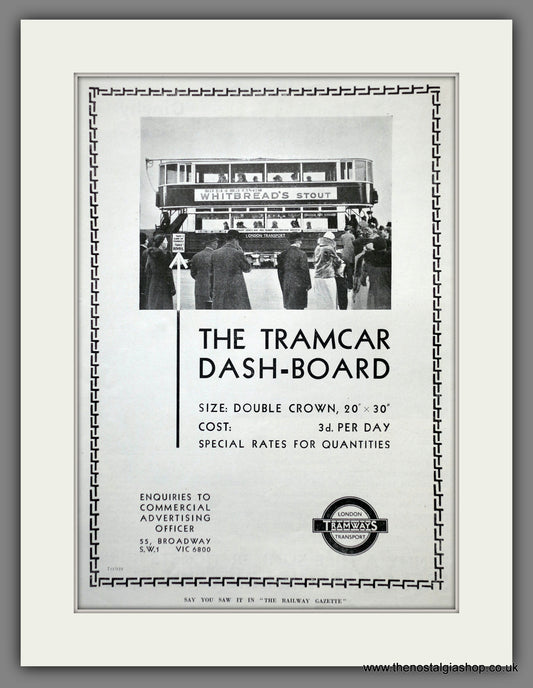 London Tramways. Original Advert 1934 (ref AD61101)