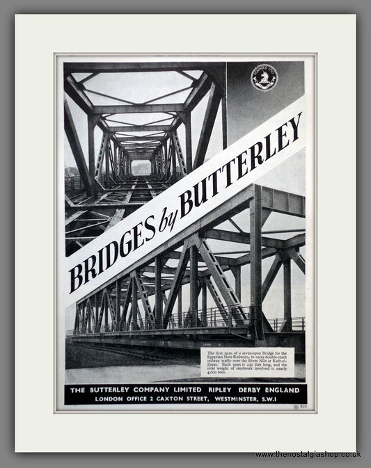 Butterley Railway Bridges. Original Advert 1948 (ref AD61166)