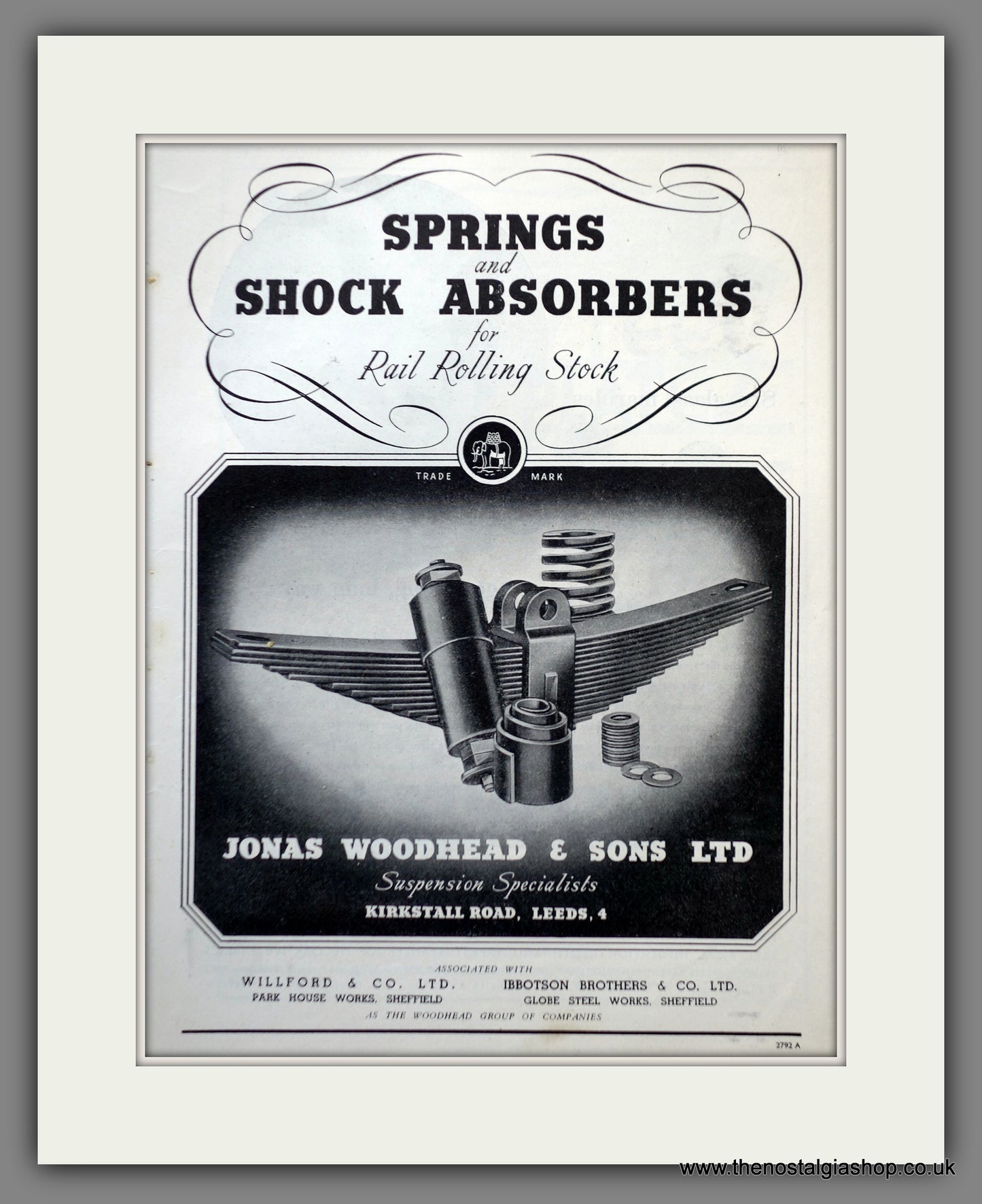 Jonas Woodhead & Sons Suspension Specialists. Original Advert 1948 (ref AD61168)