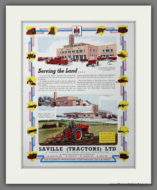 Saville Tractors Ltd. Original advert 1953 (ref AD301362)