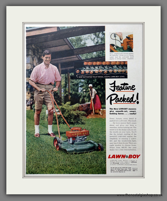 Lawn Boy Motor Mowers. Original Advert 1957 (ref AD301366)