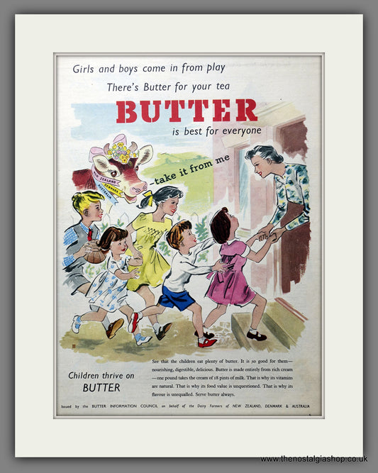Butter. Original Advert 1955 (ref AD301372)