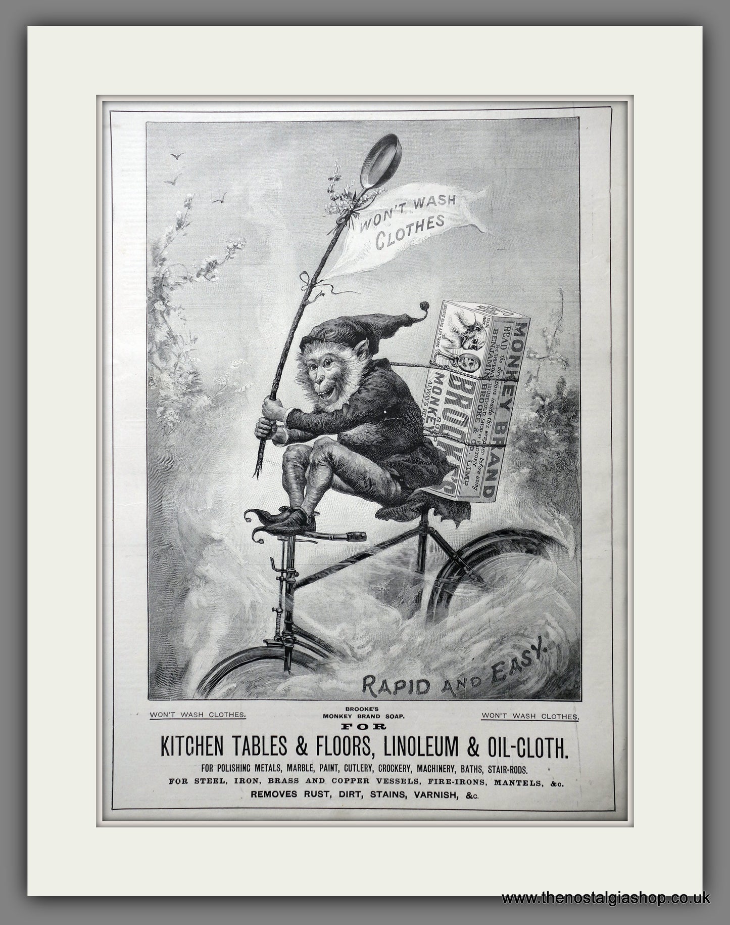 Monkey Brand Soap. Original Advert 1899 (ref AD15589)
