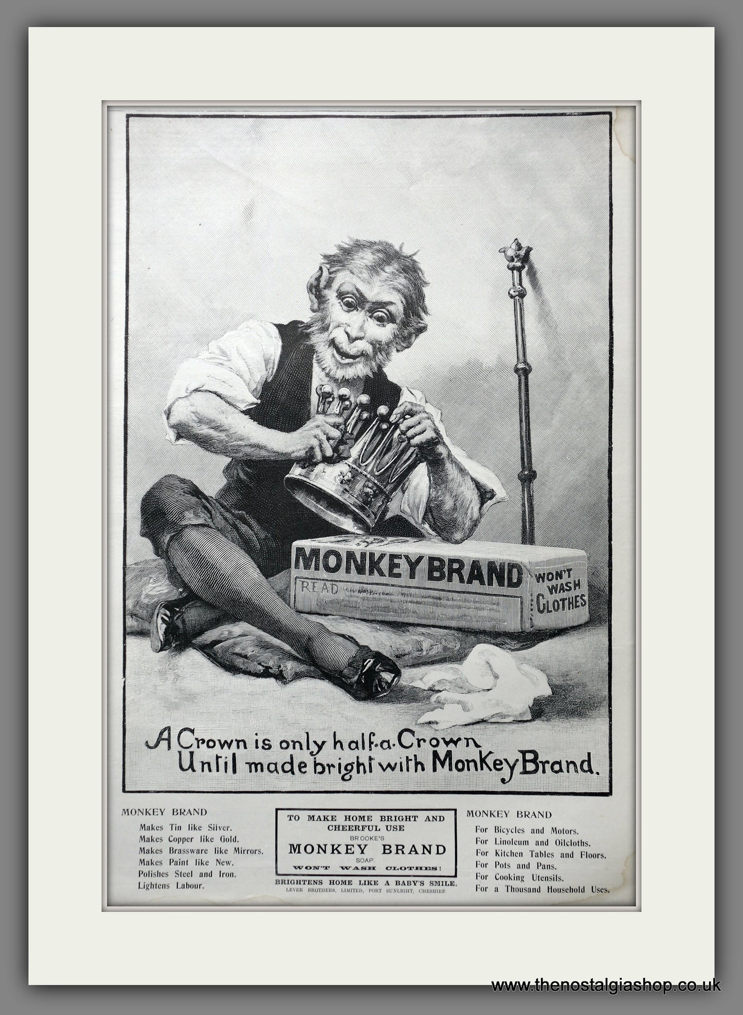 Monkey Brand Soap. Original Advert 1902 (ref AD15588)