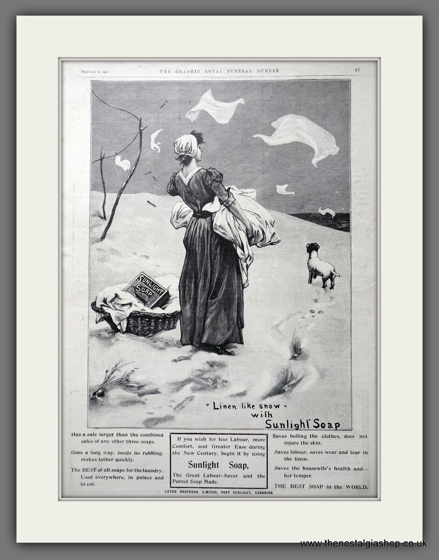 Sunlight Soap. Original Advert 1901 (ref AD301385)