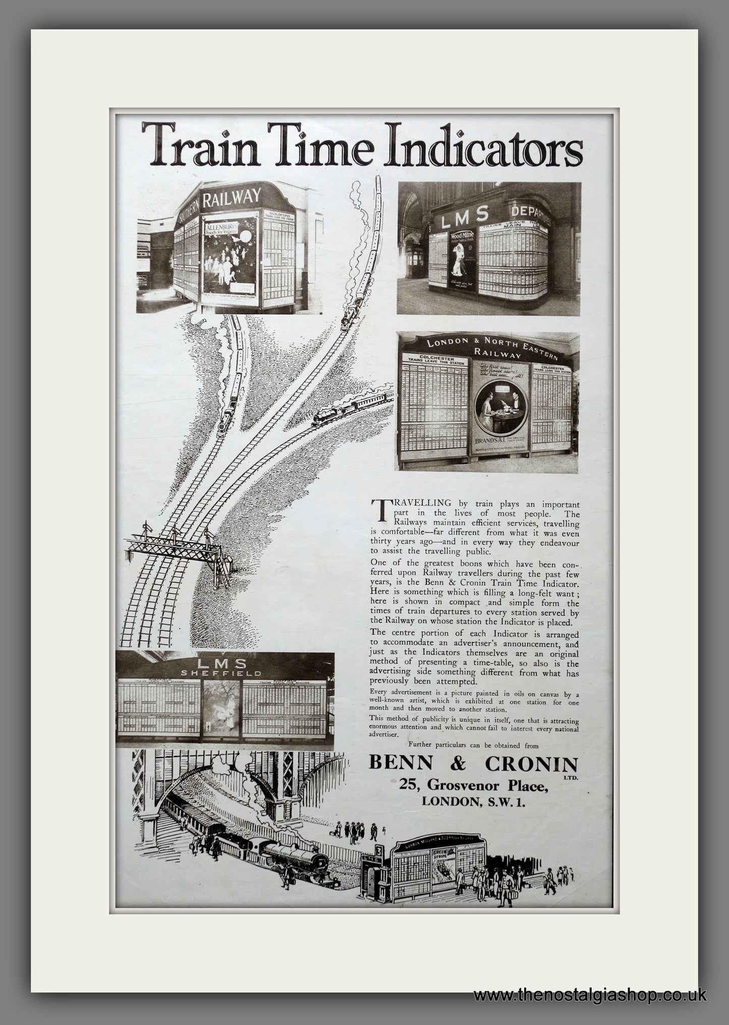 Train Time Indicators. Original Advert 1924 (ref AD301394)