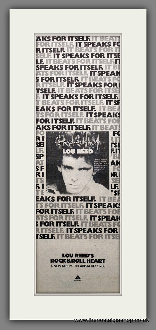 Lou Reed Rock And Roll Heart. Original Advert 1976 (ref AD200746)