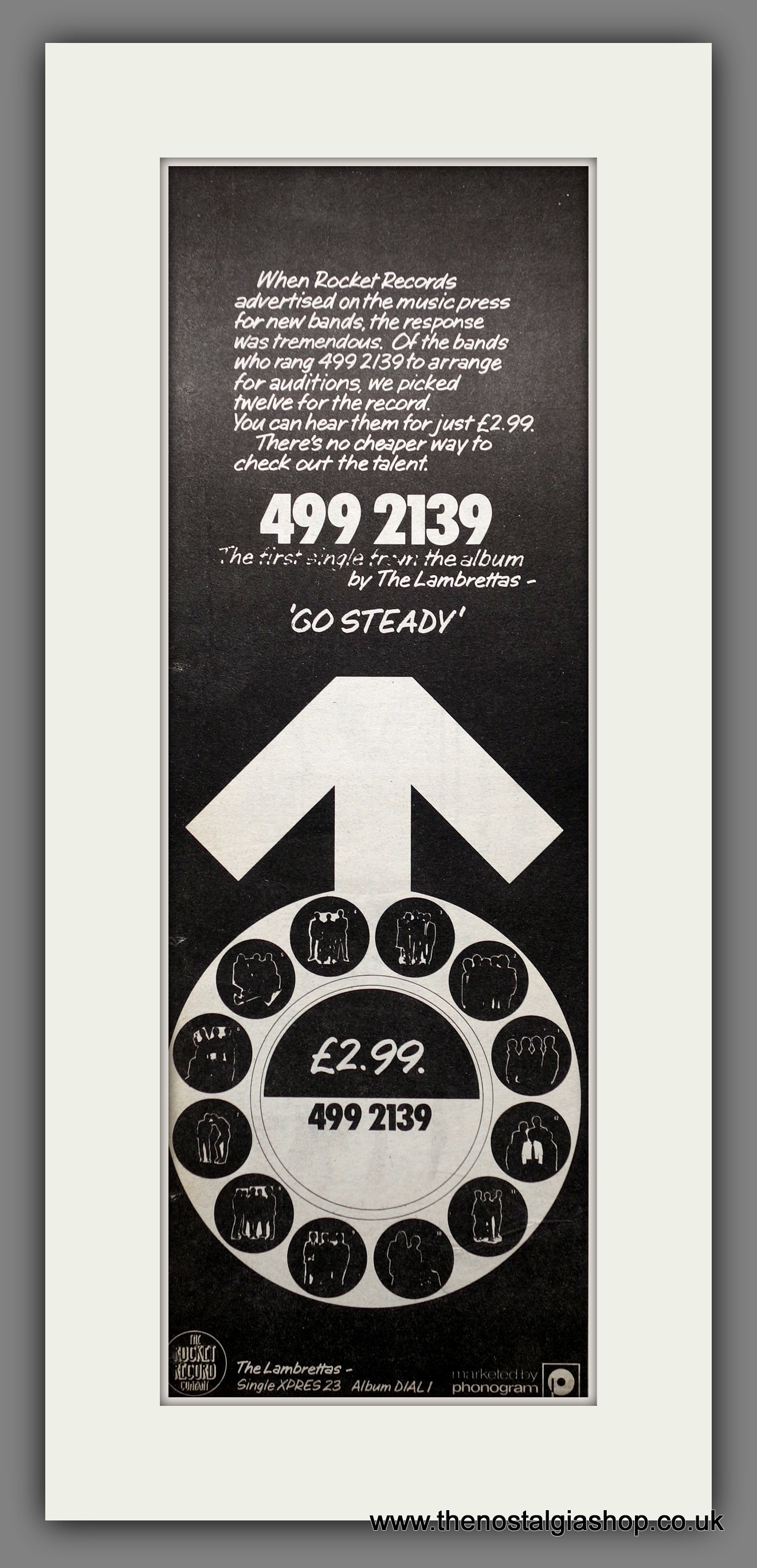 Lambrettas (The) Go Steady. Original Advert 1979 (ref AD200747)