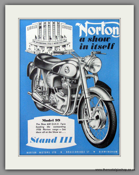 Norton Model 99 600cc O.H.V.. Original Advert 1955  (ref AD52022)