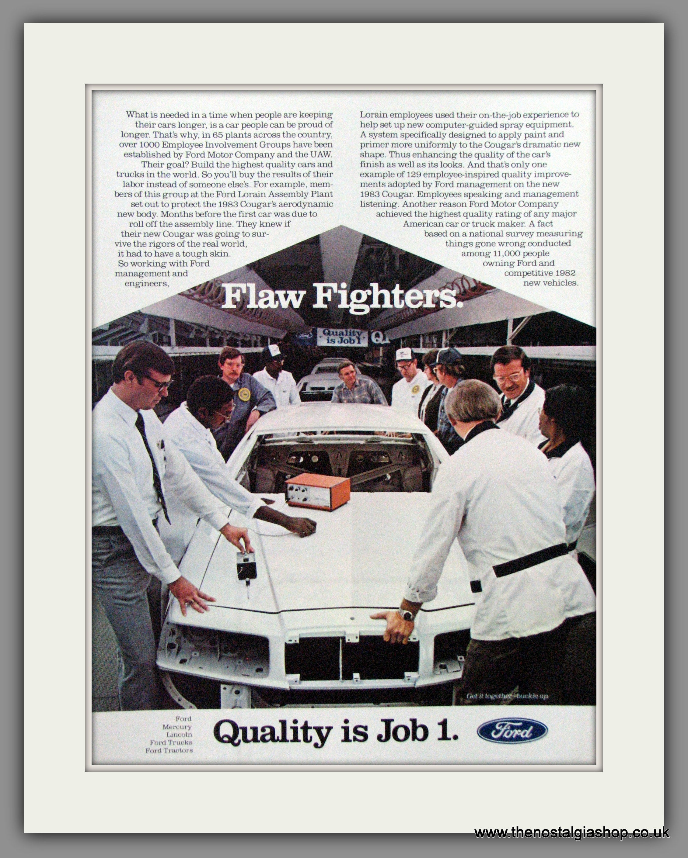 Ford Quality Control, Flaw Fighters . 1983 Original American Advert (r ...