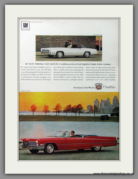 Cadillac DeVille Convertibile 1967. Original American Advert (ref AD52195)