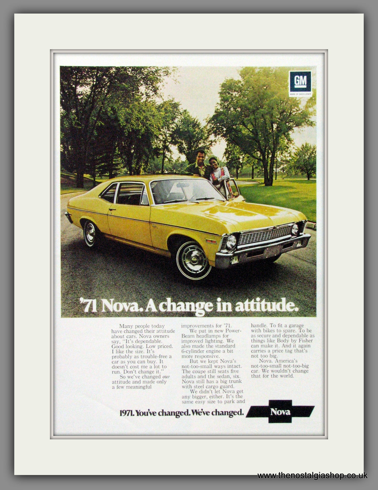Chevrolet Nova '71. Original American Advert 1971 (ref AD54141)