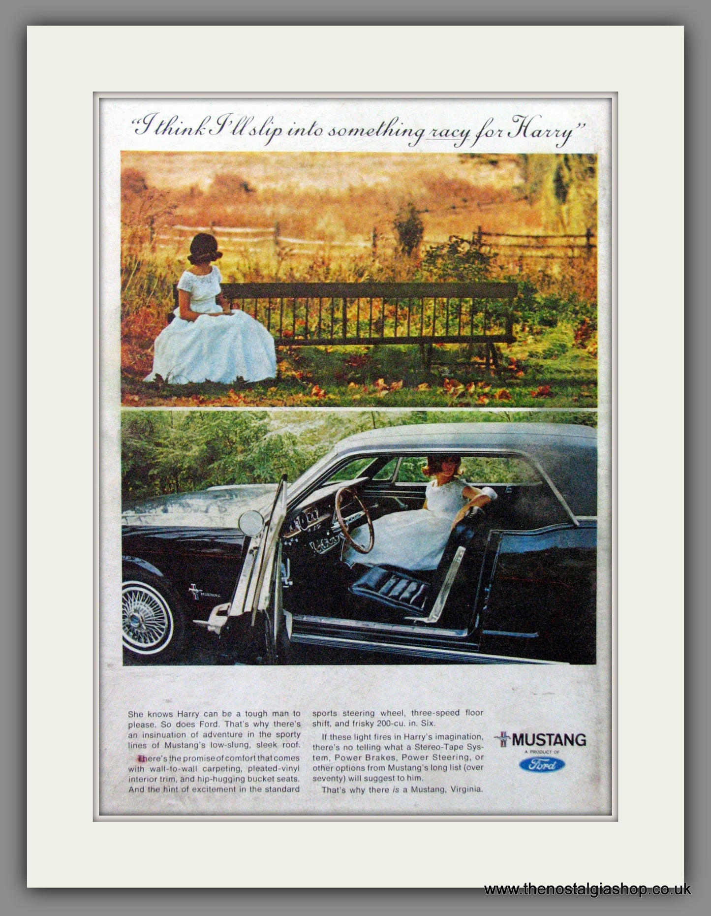 Ford Mustang '66. Original American Advert 1966 (ref AD54132)