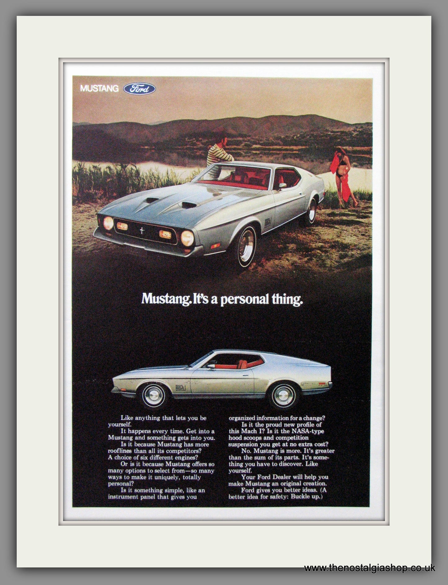 Ford Mustang '71. Original American Advert 1971 (ref AD54133)