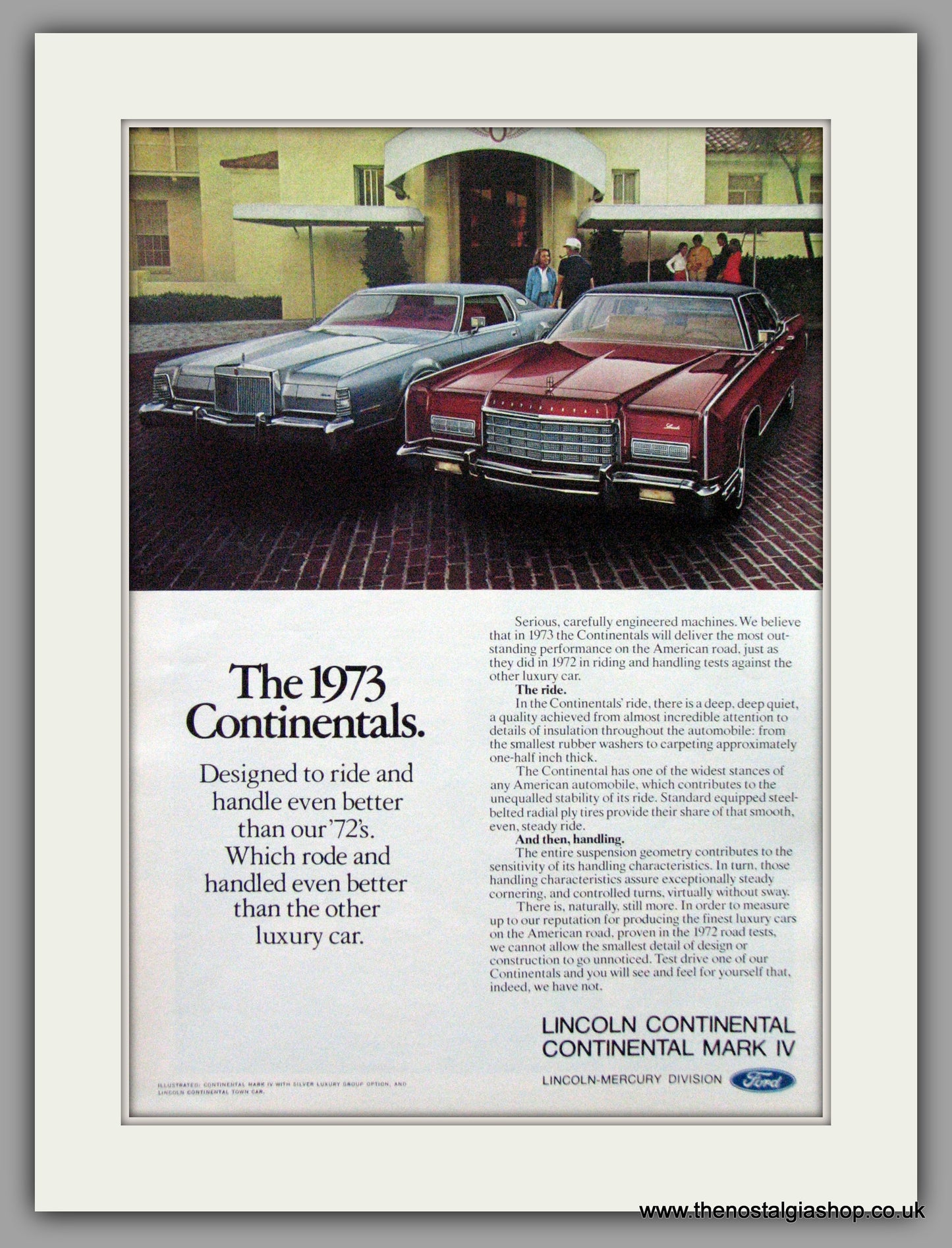 Lincoln Continentals For 1973. Original American Advert 1972 (ref AD52259)