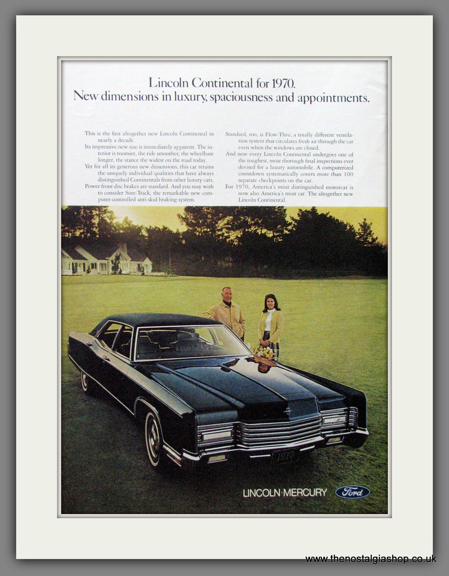 Lincoln Continental. Original American Advert 1970 (ref AD52261)