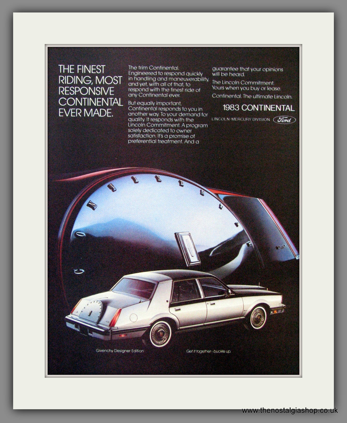 Lincoln Continental. Original American Advert 1983 (ref AD52263)