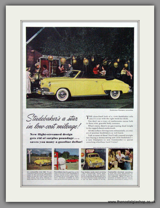 Studebaker Champion Convertible. 1948 Original American Advert (ref AD52286)