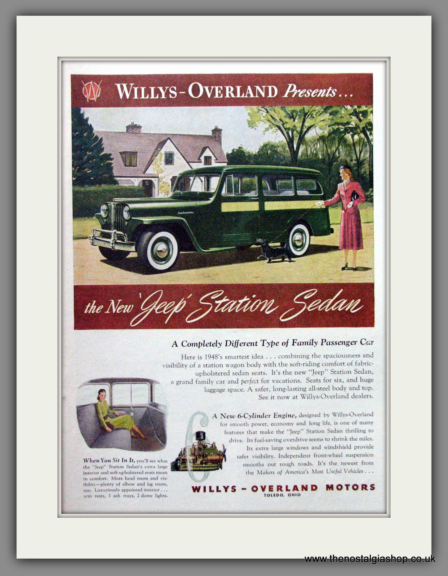 Jeep Station Sedan by Willys-Overland. 1948 Original American Advert (ref AD52303)