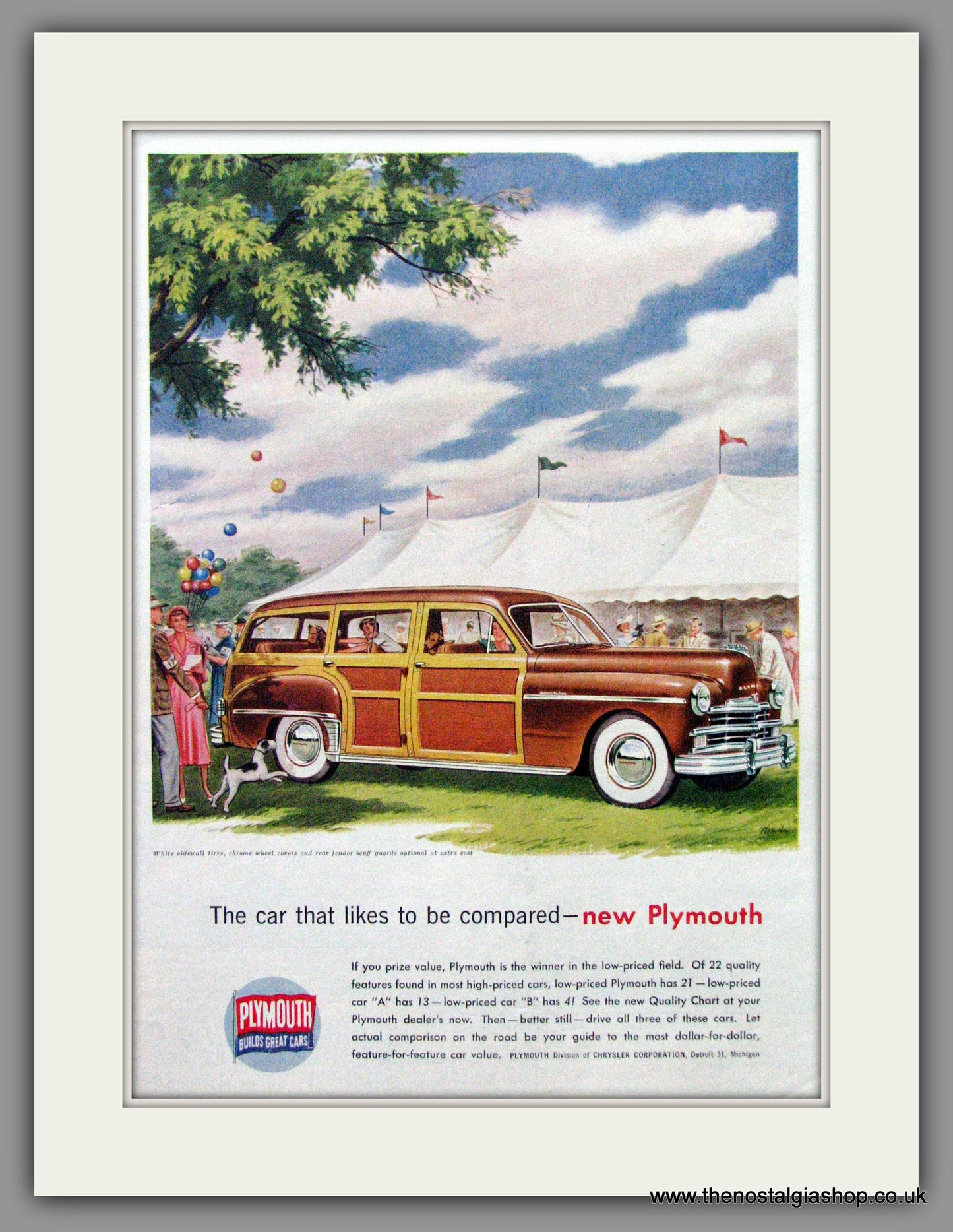 Plymouth Station Wagon. 1949 Original American Advert (ref AD52311)