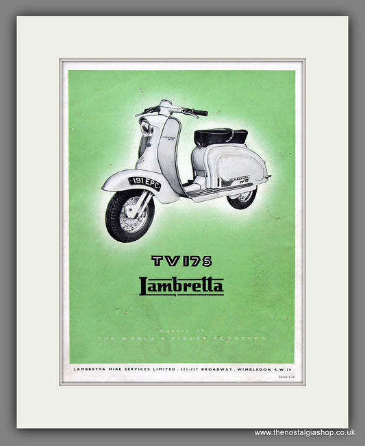 Lambretta TV175. Original advert 1958 (ref AD56456)