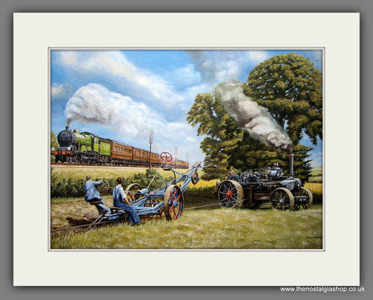 In Days Of Steam. Traction Engine Print (ref N51)