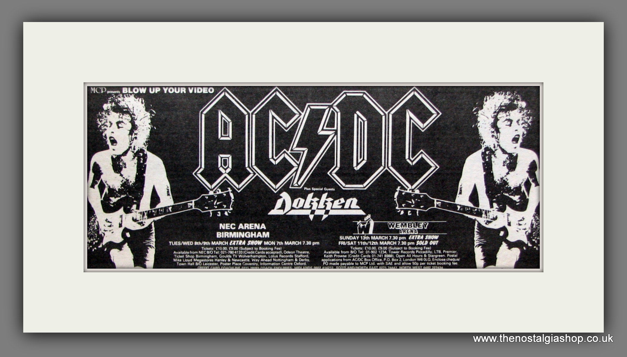 AC DC with Dokken. UK Shows. Original Advert 1988 (ref AD400086) – The ...