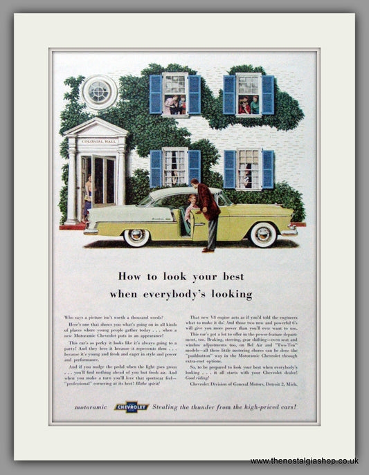 Chevrolet 1955. Original American Advert 1955 (ref AD52441)