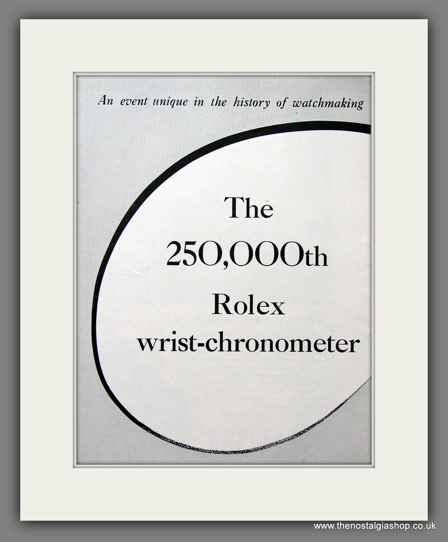 Rolex. The 250,000th Rolex Chronometer. Original Double Advert 1955 (ref AD56469)