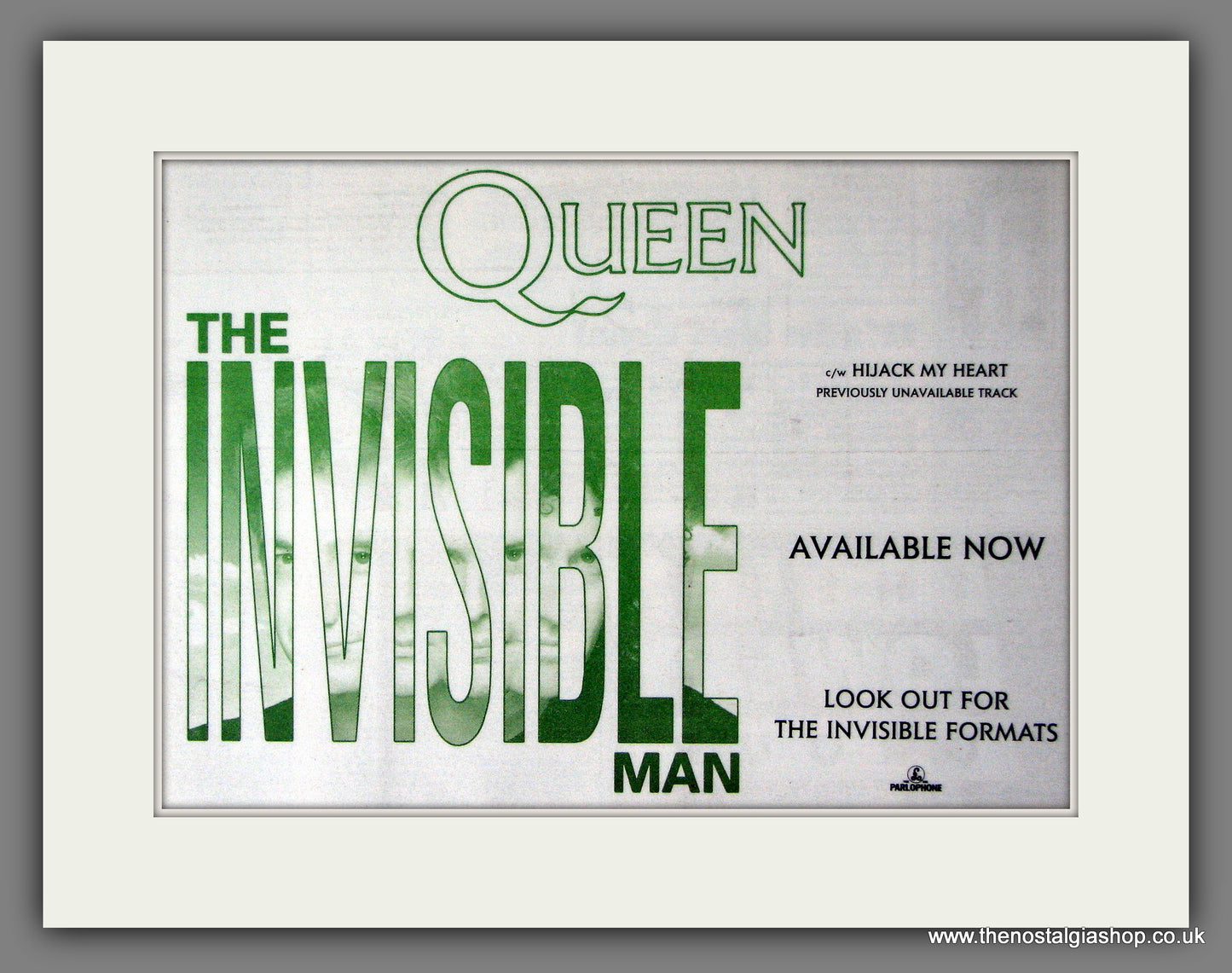 Queen The Invisible Man. Vintage Advert 1989 (ref AD56473)
