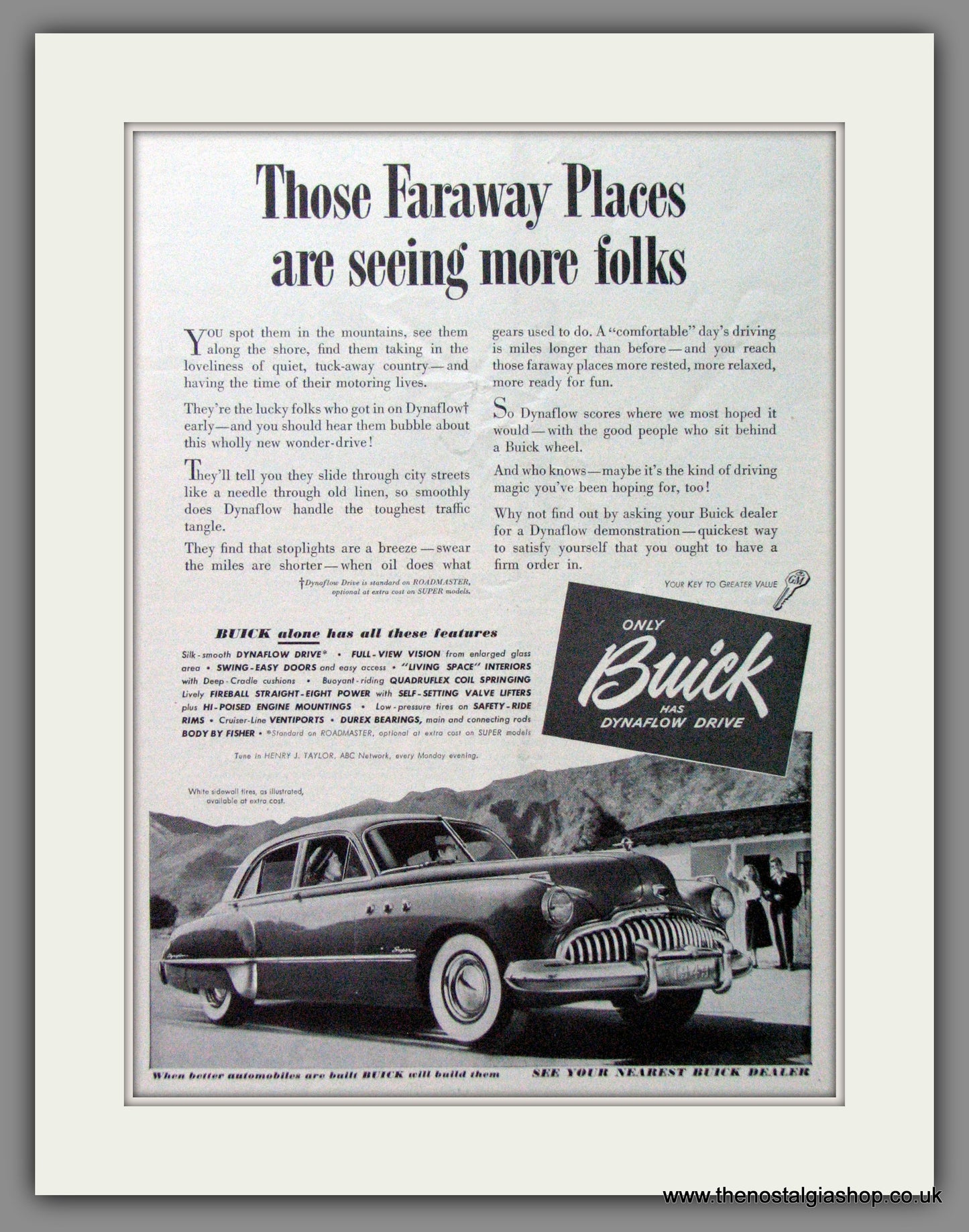 Buick Super '49. Original American Advert 1949 (ref AD52727)