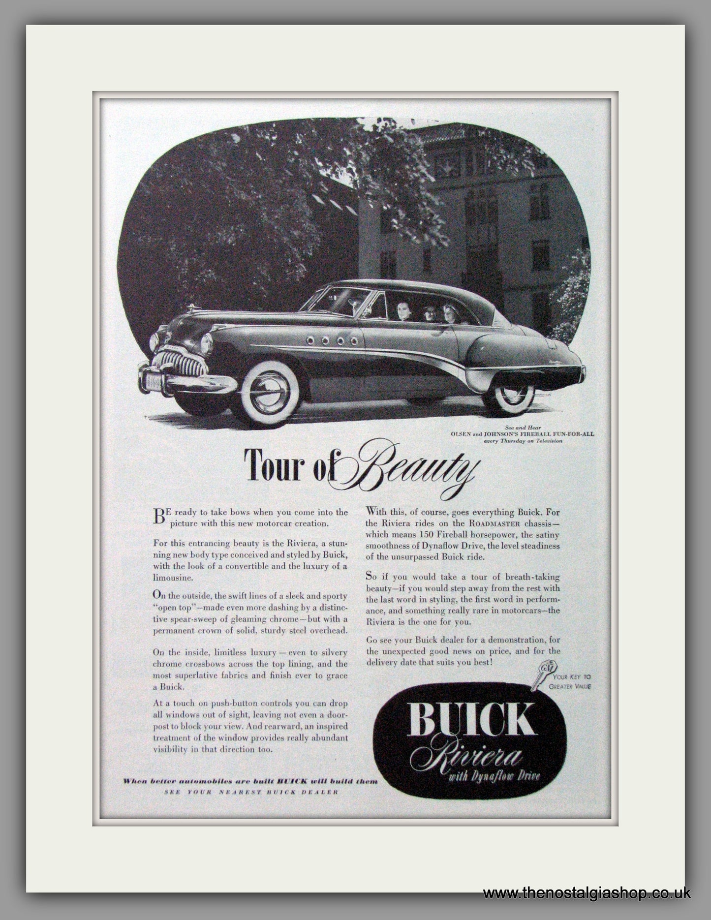 Buick Riviera '49. Original American Advert 1949 (ref AD52729)