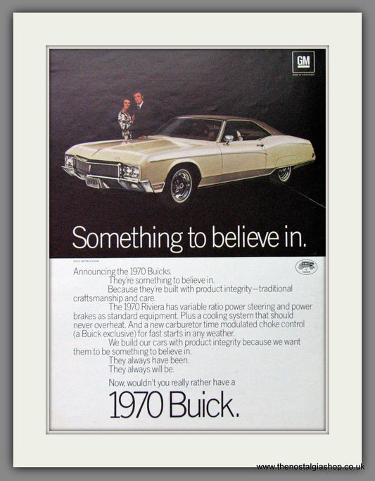 Buick Riviera '70. Original American Advert 1969 (ref AD52735)