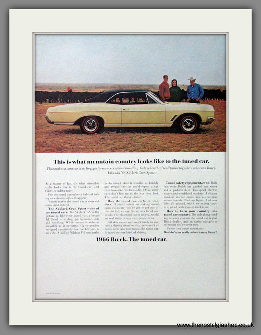 Buick Skylark Gran Sport '66. Original American Advert 1966 (ref AD52739)