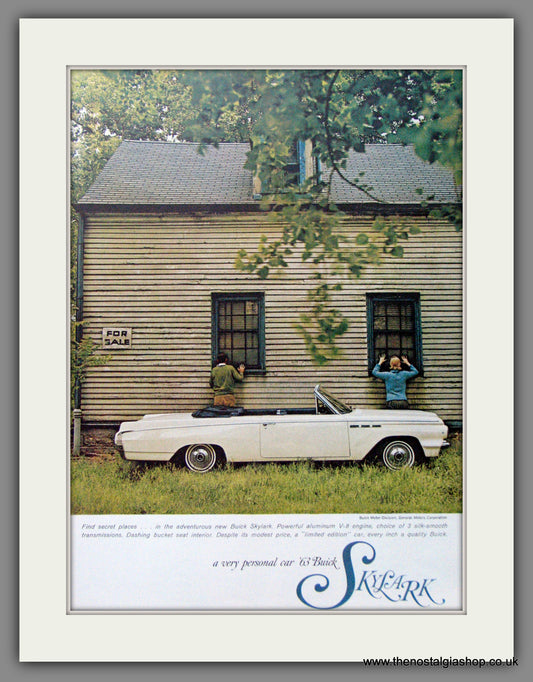 Buick Skylark '63. Original American Advert 1963 (ref AD52740)