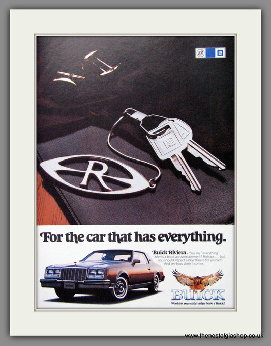 Buick Riviera '81. Original American Advert 1981 (ref AD52747)
